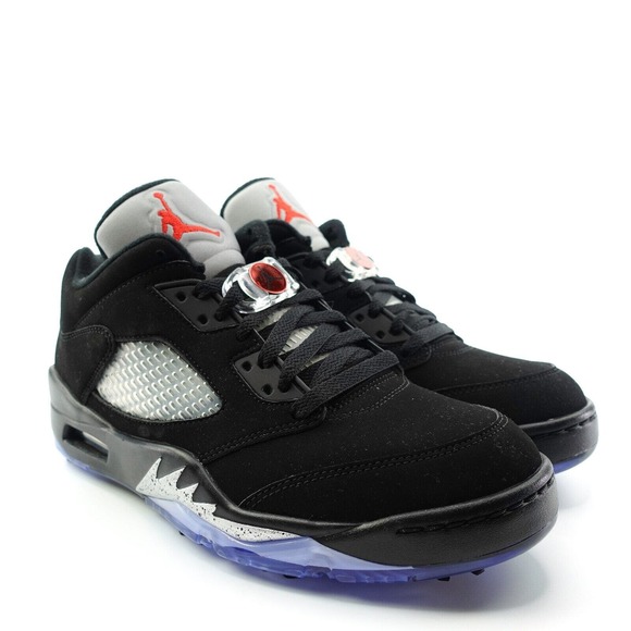 Nike Air Jordan V Retro Low Golf Shoes Black Silver Fire Red CU4523-003 Mens 8 main image 11